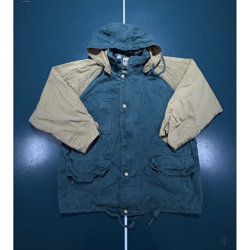 Vintage County Seat Chore Coat Medium Corduroy Collar Flannel Lined Barn Jacket